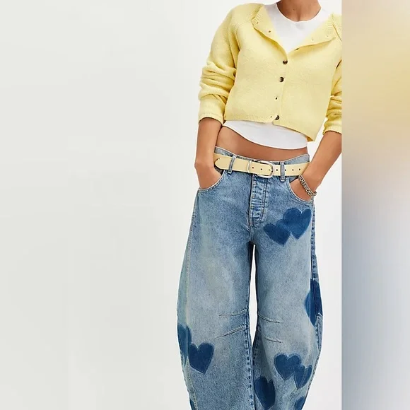 We The Free Denim Heart Flare Jeans - Picture 2 of 12